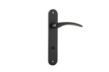 12728P85 - Oxford Lever - Oval Backplate - Matt Black - Privacy