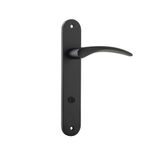12728P85 - Oxford Lever - Oval Backplate - Matt Black - Privacy