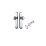 12330KPASS60 - Guildford Knob - Shouldered Backplate Passage Kit - Brushed Chrome - Passage