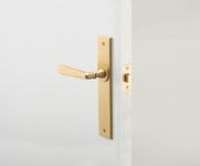15380 - Copenhagen Lever - Chamfered Backplate - Brushed Brass - Passage
