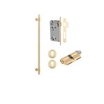 17148KENTR60KK - Helsinki Pull Handle - 600mm Entrance Kit with Separate High Security Lock - Brushed Gold PVD - Entrance