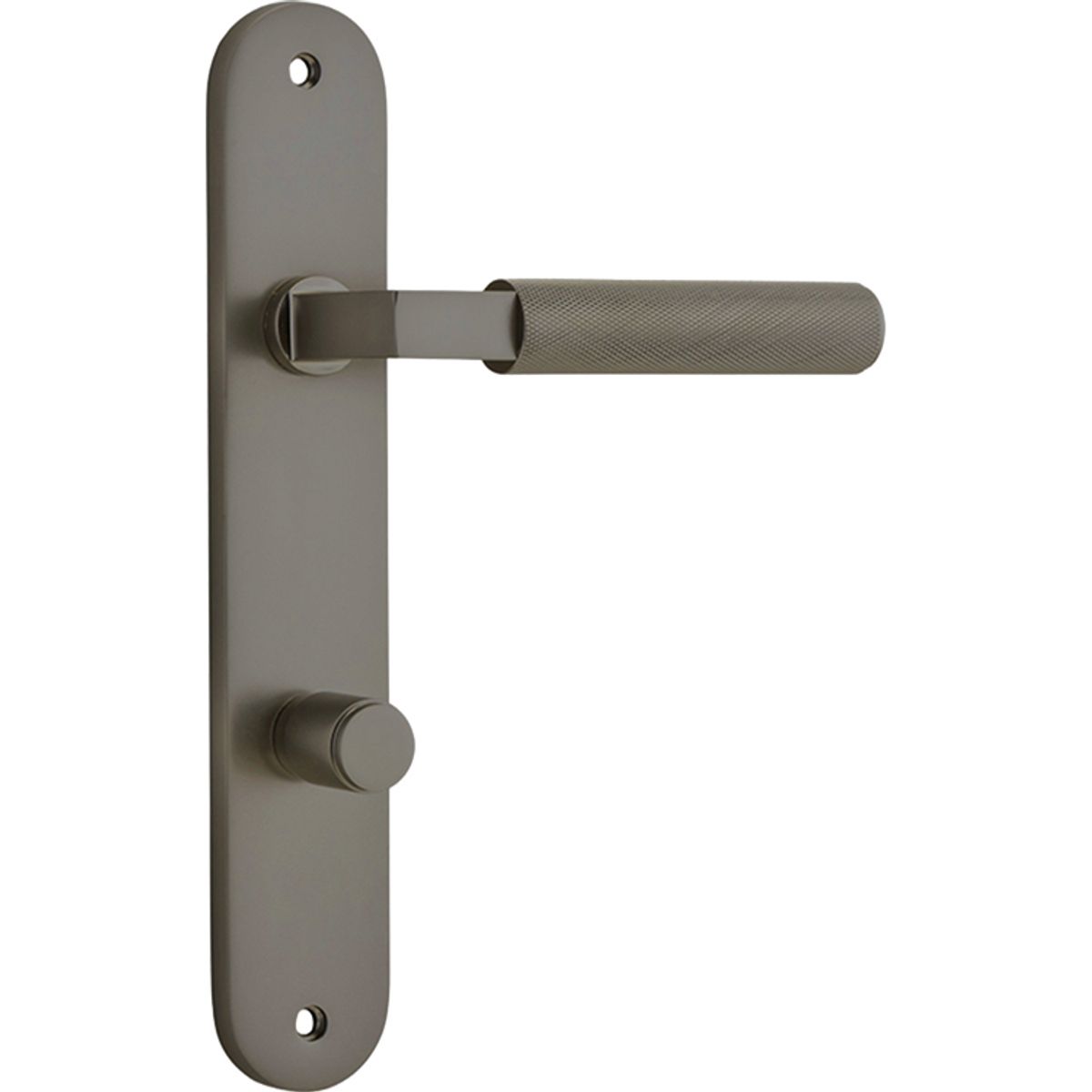 16868P85 - Brunswick Lever - Oval Backplate - Graphite PVD - Privacy