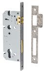 6086 - 85mm Euro Roller Mortice Lock - 45mm Backset - Distressed Nickel