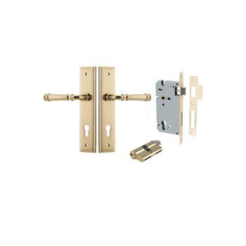 Verona Lever - Stepped Backplate Entrance Kit with High Security Lock