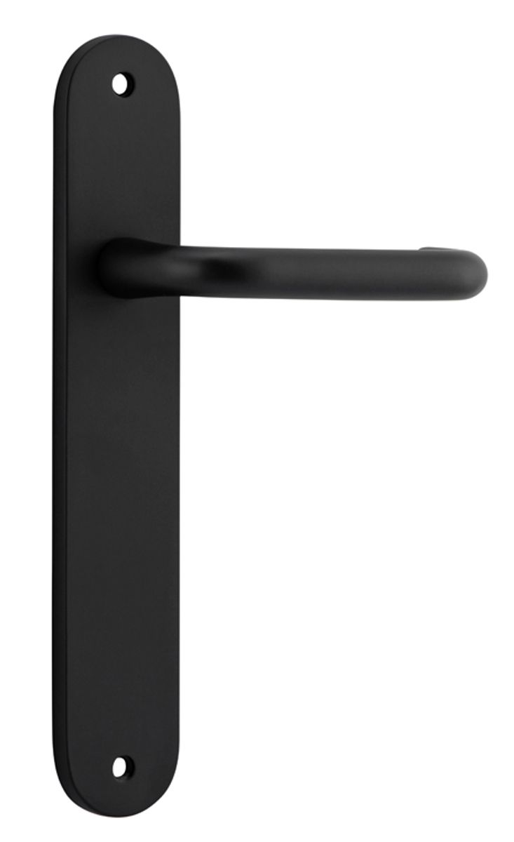 12846 - Oslo Lever - Oval Backplate - Matt Black - Passage