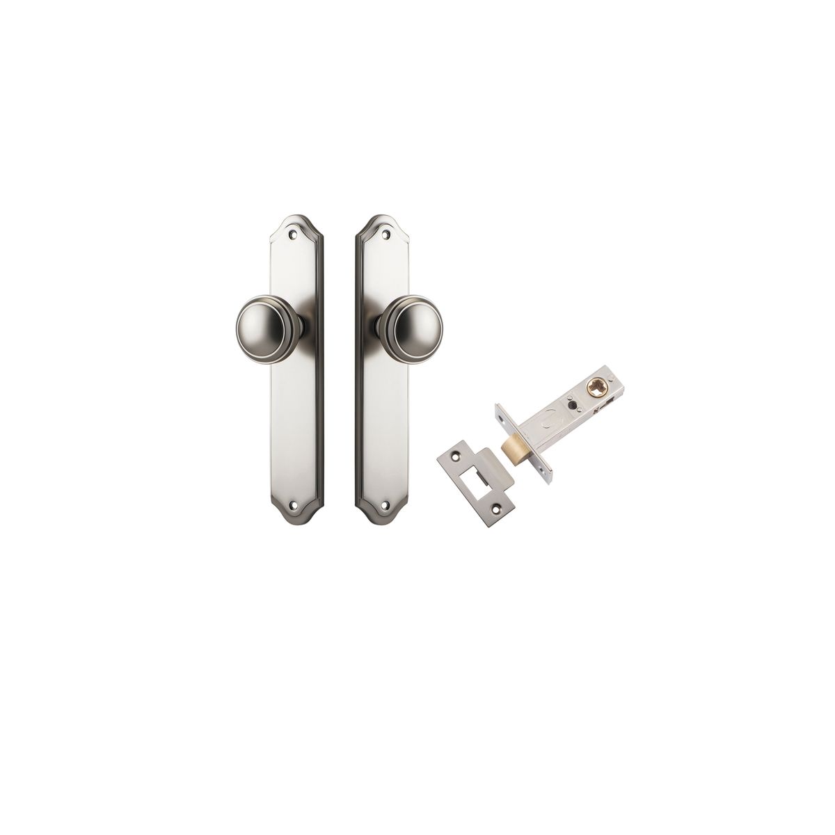 14826KPASS60 - Paddington Knob - Shouldered Backplate Passage Kit - Satin Nickel - Passage