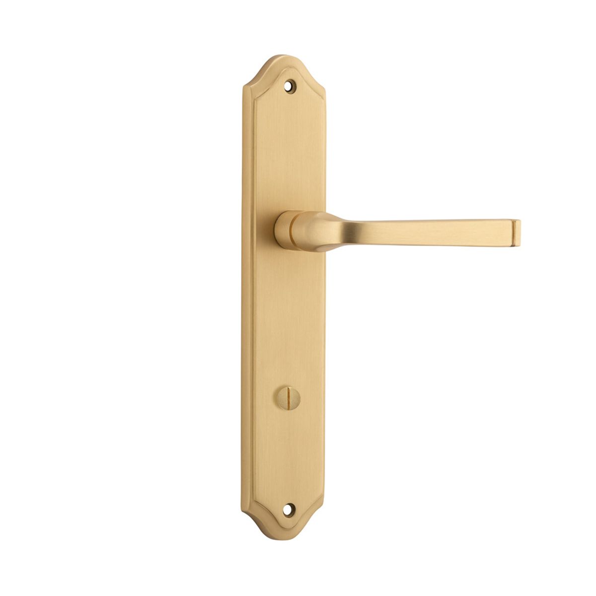 15220P85 - Annecy Lever - Shouldered Backplate - Brushed Brass - Privacy