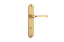 15220P85 - Annecy Lever - Shouldered Backplate - Brushed Brass - Privacy