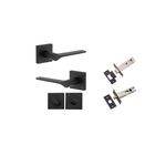 0433KPRIV60 - Como Lever - Square Rose Privacy Kit - Matt Black - Privacy