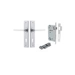 12282KENTR60KT - Baltimore Lever - Chamfered Backplate Entrance Kit with High Security Lock - Brushed Chrome - Entrance