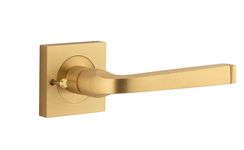 0462KIBPRIV60 - Annecy Lever - Square Rose (Inbuilt Privacy) - Brushed Brass - Privacy