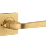 0462KIBPRIV60 - Annecy Lever - Square Rose (Inbuilt Privacy) - Brushed Brass - Privacy