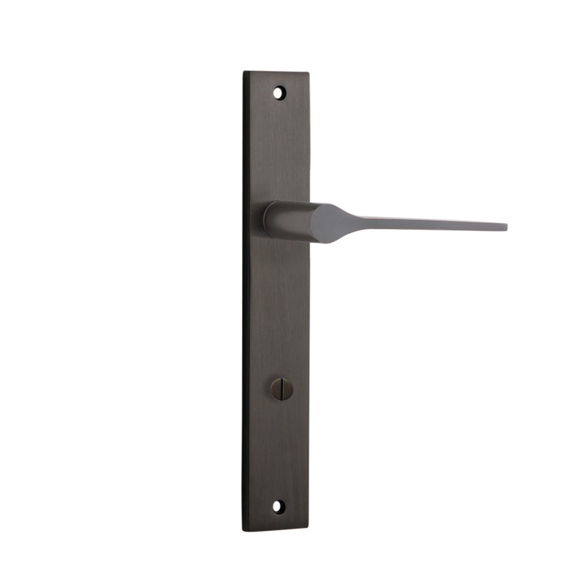 10754 - Como Lever - Rectangular Backplate - Signature Brass - Passage