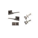 0431KPRIV60 - Como Lever - Square Rose Privacy Kit - Signature Brass - Privacy