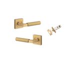 0464KPASS60 - Berlin Lever - Square Rose Passage Kit - Brushed Brass - Passage