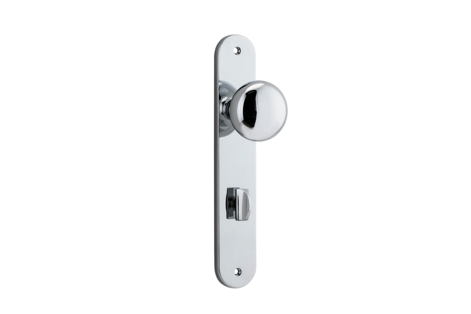 11834P85 - Cambridge Knob - Oval Backplate - Polished Chrome - Privacy