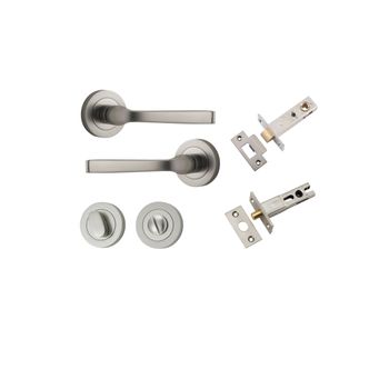 Annecy Lever - Round Rose Privacy Kit with Separate Privacy Turn