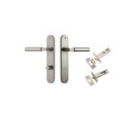 14766KPRIV60 - Berlin Lever - Oval Backplate Privacy Kit - Satin Nickel - Privacy