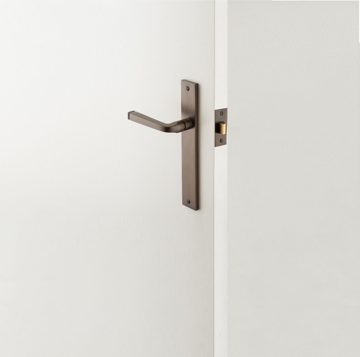 10708 - Annecy Lever - Rectangular Backplate - Signature Brass - Passage