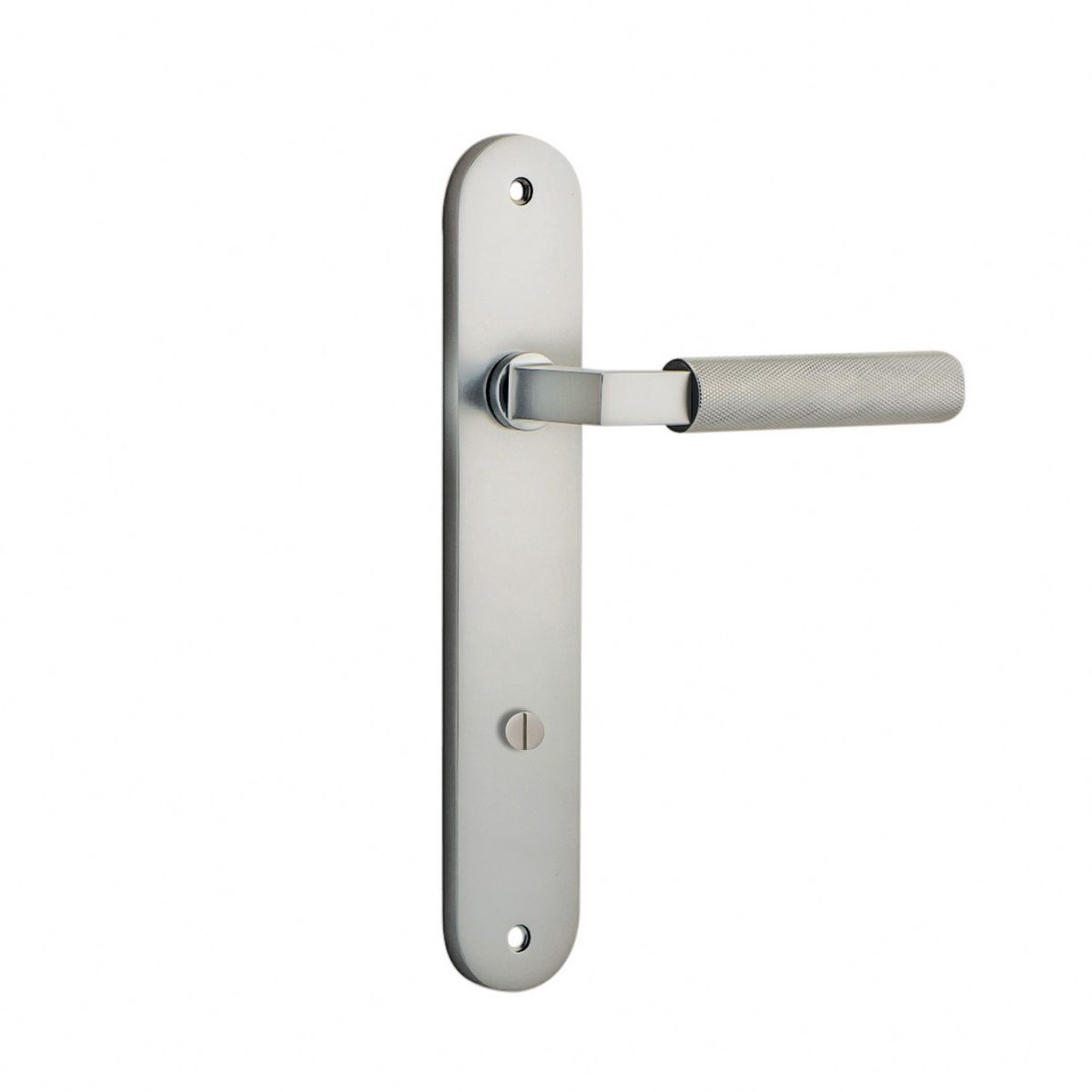 14768P85 - Brunswick Lever - Oval Backplate - Satin Nickel - Privacy
