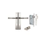 14706KENTR60KK - Verona Lever - Rectangular Backplate Entrance Kit with High Security Lock - Satin Nickel - Entrance