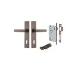 10784KENTR60KT - Bronte Lever - Chamfered Backplate Entrance Kit with High Security Lock - Signature Brass - Entrance