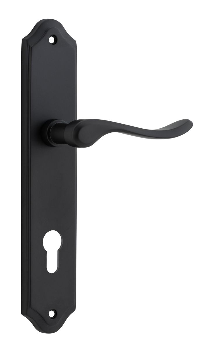 12922E85 - Stirling Lever - Shouldered Backplate - Matt Black - Entrance