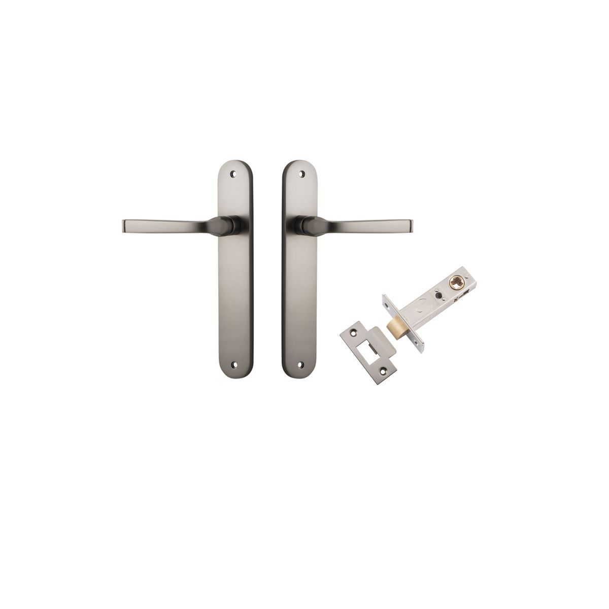 14732KPASS60 - Annecy Lever - Oval Backplate Passage Kit - Satin Nickel - Passage