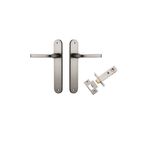 14732KPASS60 - Annecy Lever - Oval Backplate Passage Kit - Satin Nickel - Passage