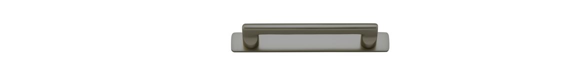 17220B - Baltimore Cabinet Pull with Backplate - CTC128mm - Graphite PVD