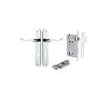 11924KENTR60KT - Stirling Lever - Oval Backplate Entrance Kit with High Security Lock - Polished Chrome - Entrance