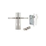 14206KENTR60KT - Verona Lever - Rectangular Backplate Entrance Kit with High Security Lock - Polished Nickel - Entrance