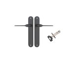12770KPASS60 - Como Lever - Oval Backplate Passage Kit - Matt Black - Passage