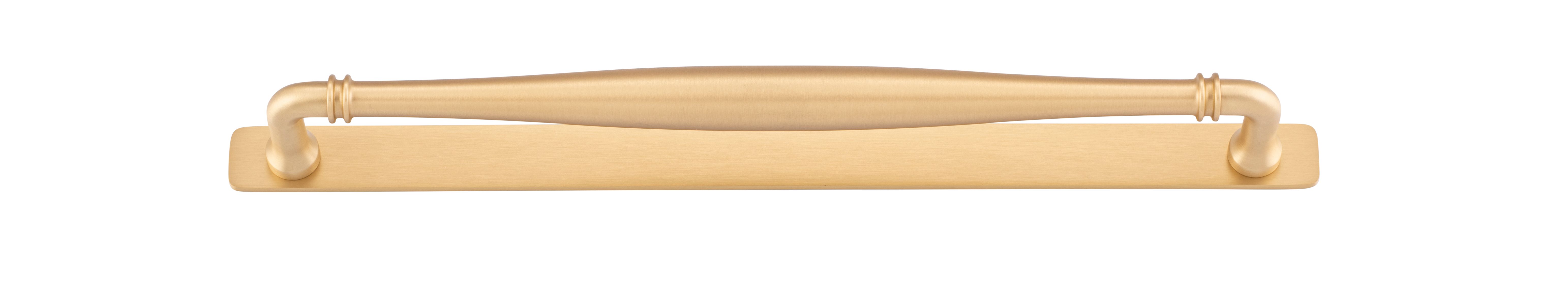 21096B - Sarlat Cabinet Pull with Backplate - CTC320mm - Brushed Brass