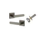 16871KIBPRIV60 - Osaka Lever - Square Rose (Inbuilt Privacy) - Graphite PVD - Privacy