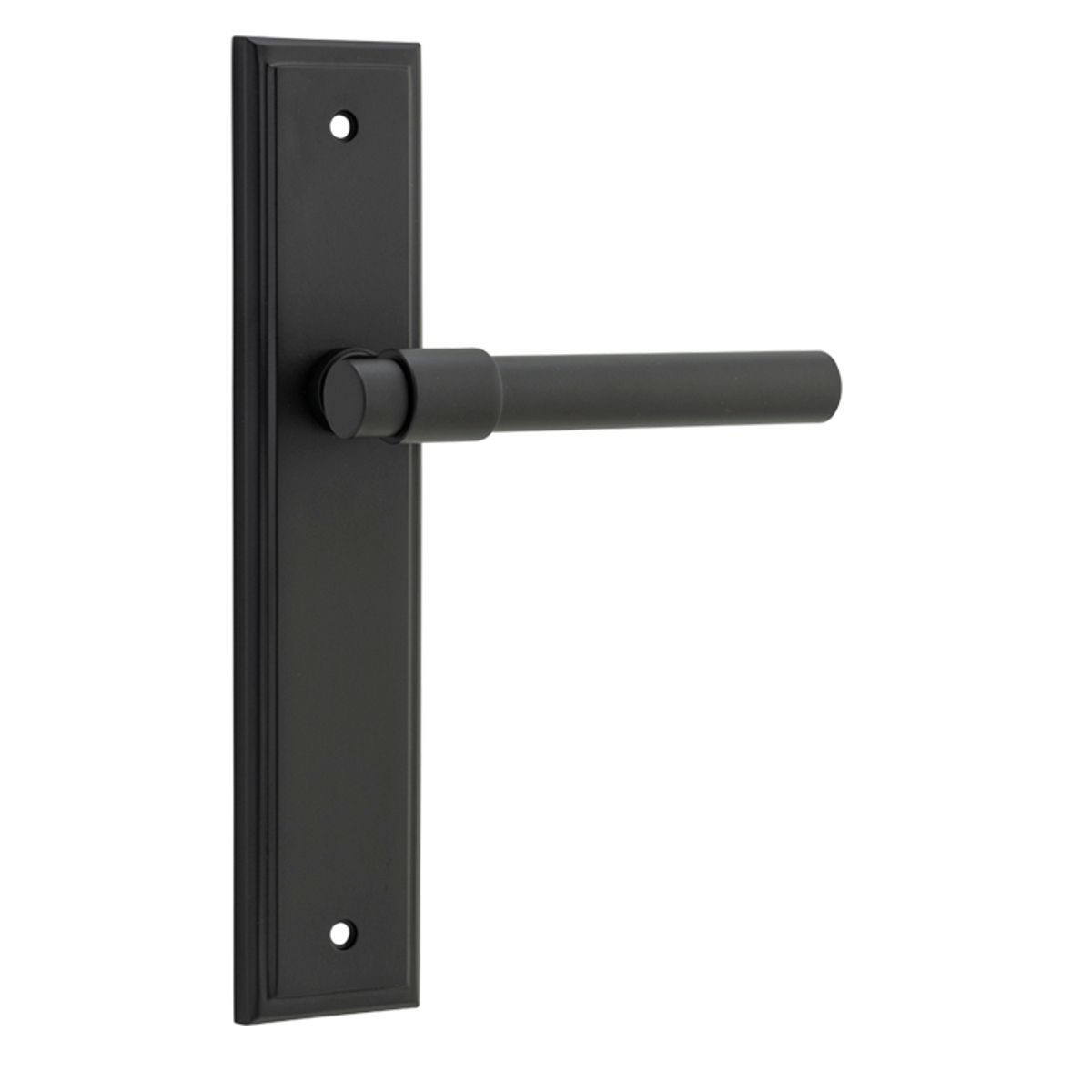 12902 - Helsinki Lever - Stepped Backplate - Matt Black - Passage