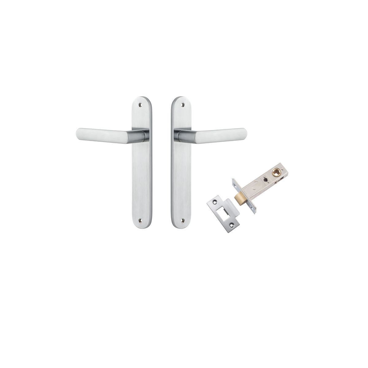 12364KPASS60 - Osaka Lever - Oval Backplate Passage Kit - Brushed Chrome - Passage