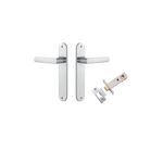 12364KPASS60 - Osaka Lever - Oval Backplate Passage Kit - Brushed Chrome - Passage