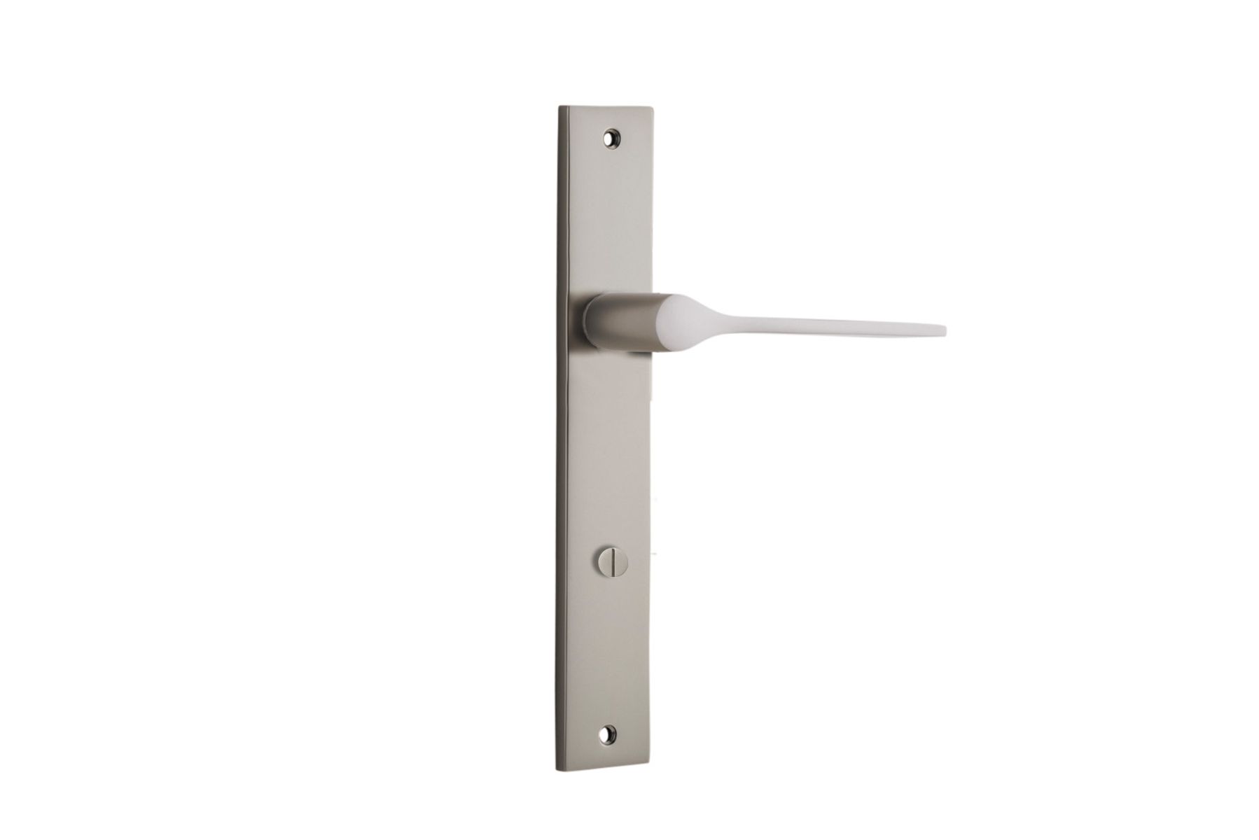 14754P85 - Como Lever - Rectangular Backplate - Satin Nickel - Privacy