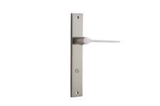 14754P85 - Como Lever - Rectangular Backplate - Satin Nickel - Privacy
