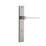 14754P85 - Como Lever - Rectangular Backplate - Satin Nickel - Privacy