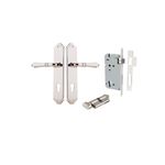 14212KENTR60KT - Sarlat Lever - Shouldered Backplate Entrance Kit with High Security Lock - Polished Nickel - Entrance
