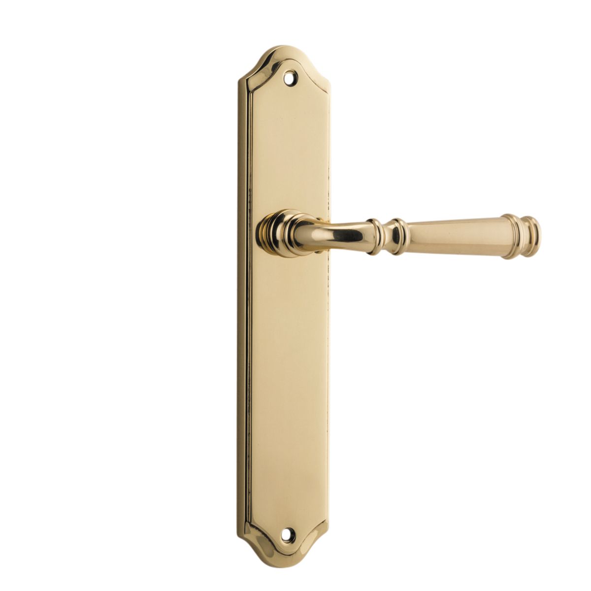 10218 - Verona Lever - Shouldered Backplate - Polished Brass - Passage