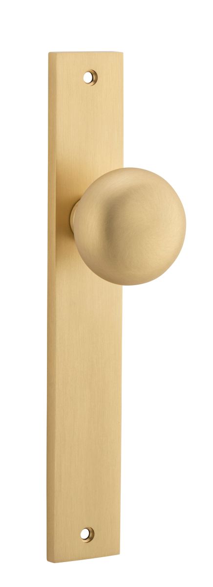 15322 - Cambridge Knob - Rectangular Backplate - Brushed Brass - Passage