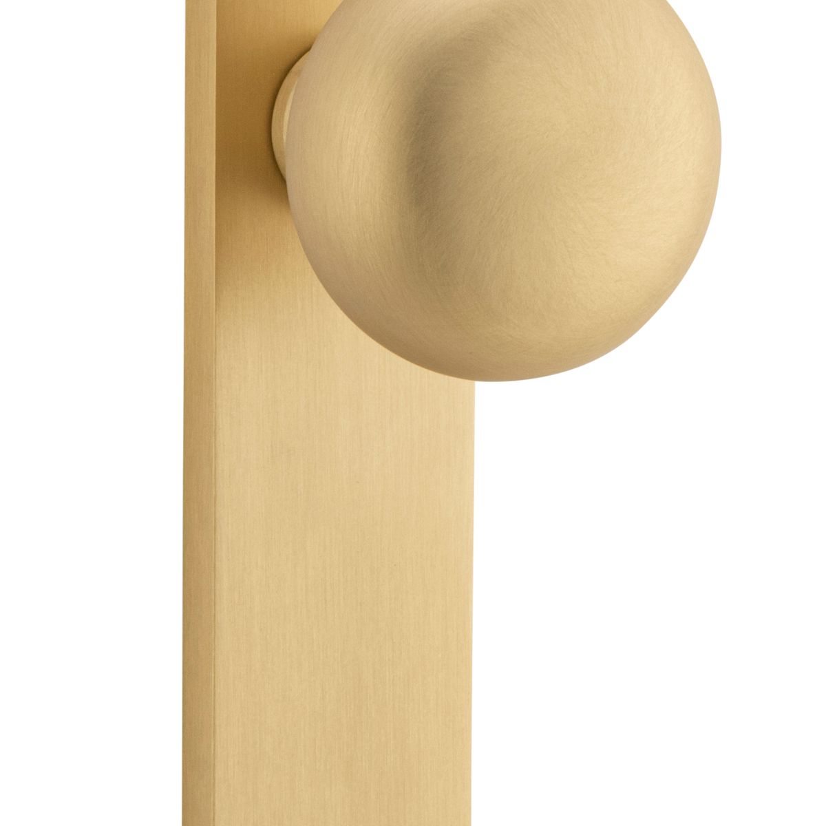 15322 - Cambridge Knob - Rectangular Backplate - Brushed Brass - Passage