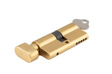 21610 - Euro Cylinder Key/Thumb 5 Pin - Polished Brass - Entrance