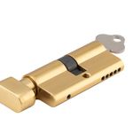 21610 - Euro Cylinder Key/Thumb 5 Pin - Polished Brass - Entrance