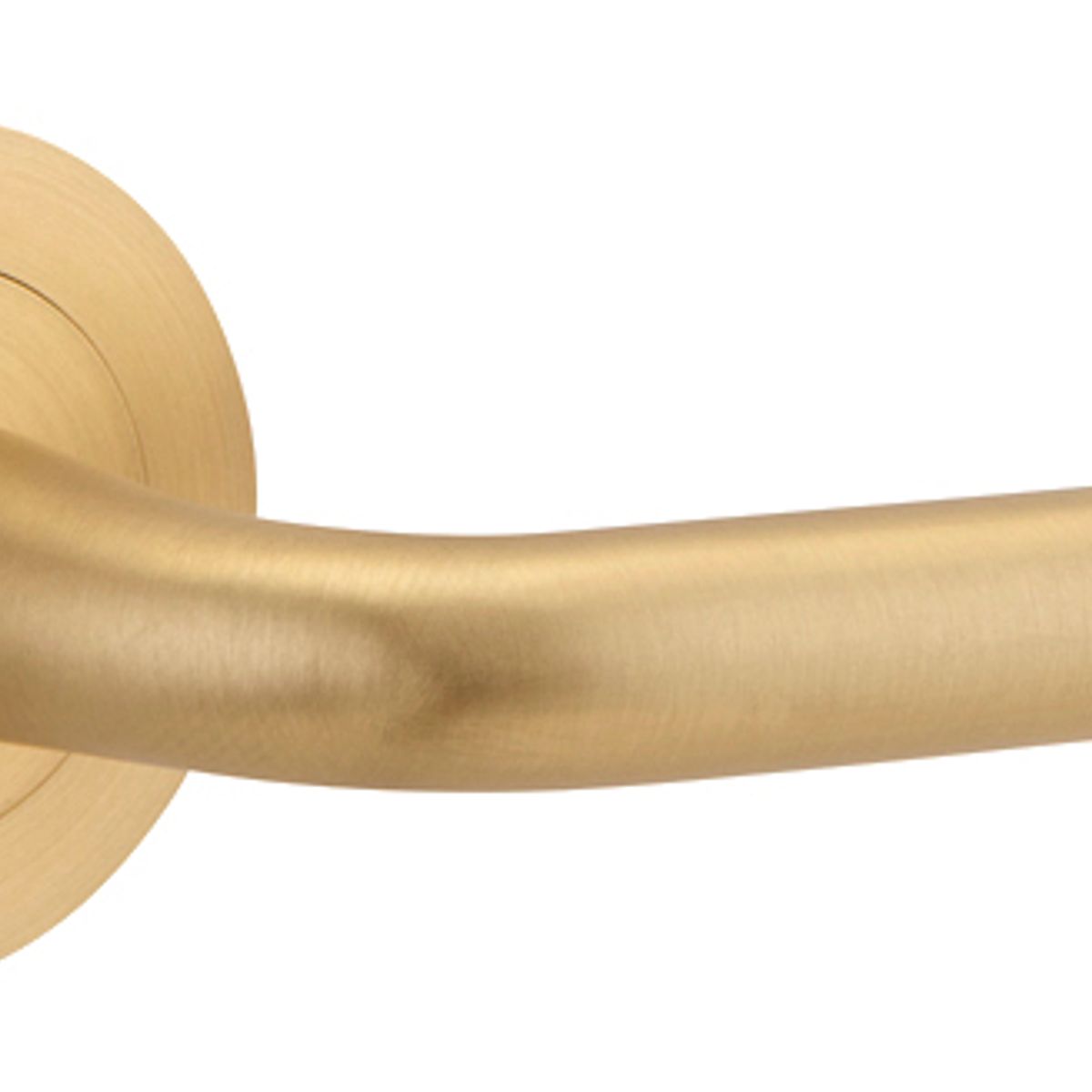 20356 - Oslo Lever - Round Rose - Brushed Brass - Passage
