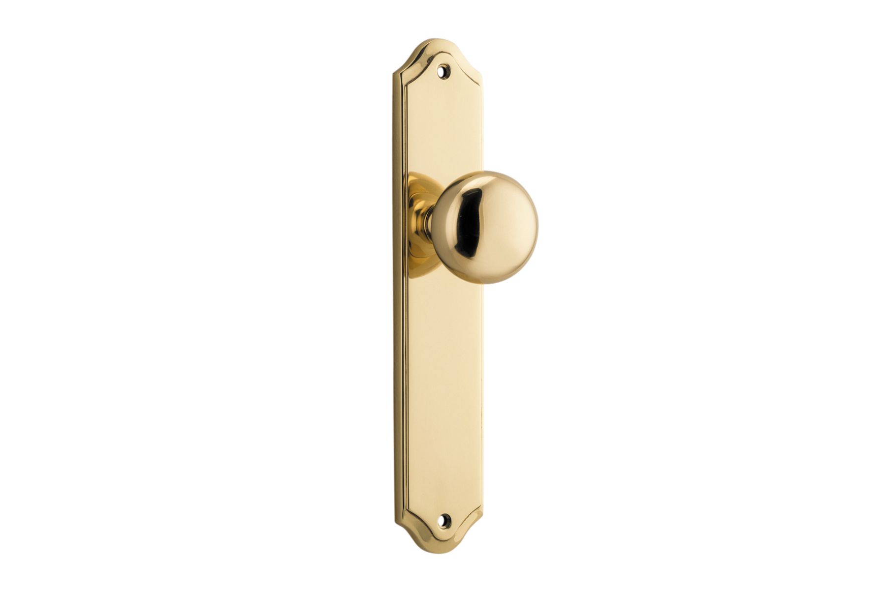 10328 - Cambridge Knob - Shouldered Backplate - Polished Brass - Passage