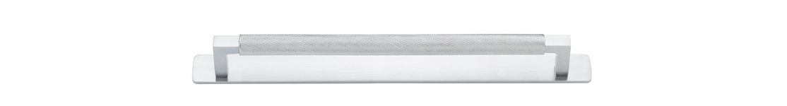 22123B - Brunswick Cabinet Pull with Backplate  - CTC256mm - Brushed Chrome